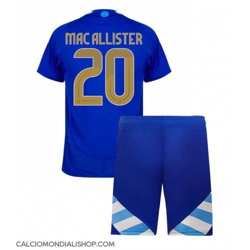 Maglie da calcio Argentina Alexis Mac Allister #20 Seconda Maglia Bambino Copa America 2024 Manica Corta (+ Pantaloni corti)